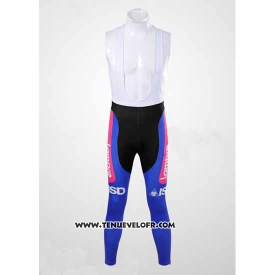 2012 Maillot Ciclismo Lampre ISD Rose et Azur Manches Longues et Cuissard